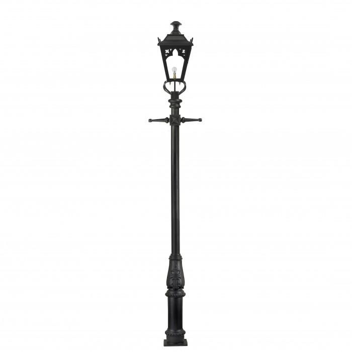 Gothic Extra Large Lantern & Lamp Post Set Finished in Black
