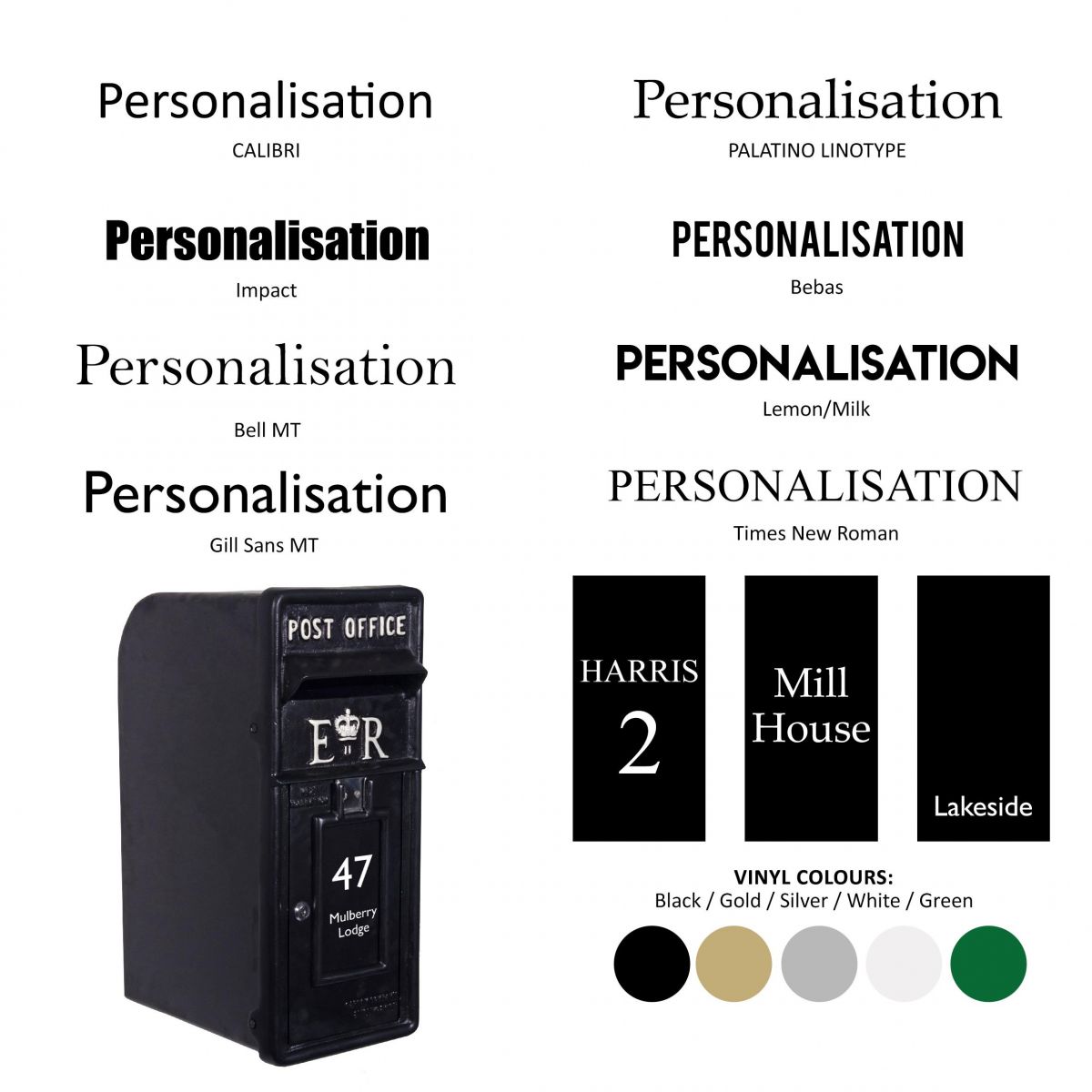 Postal Box Customisation Options