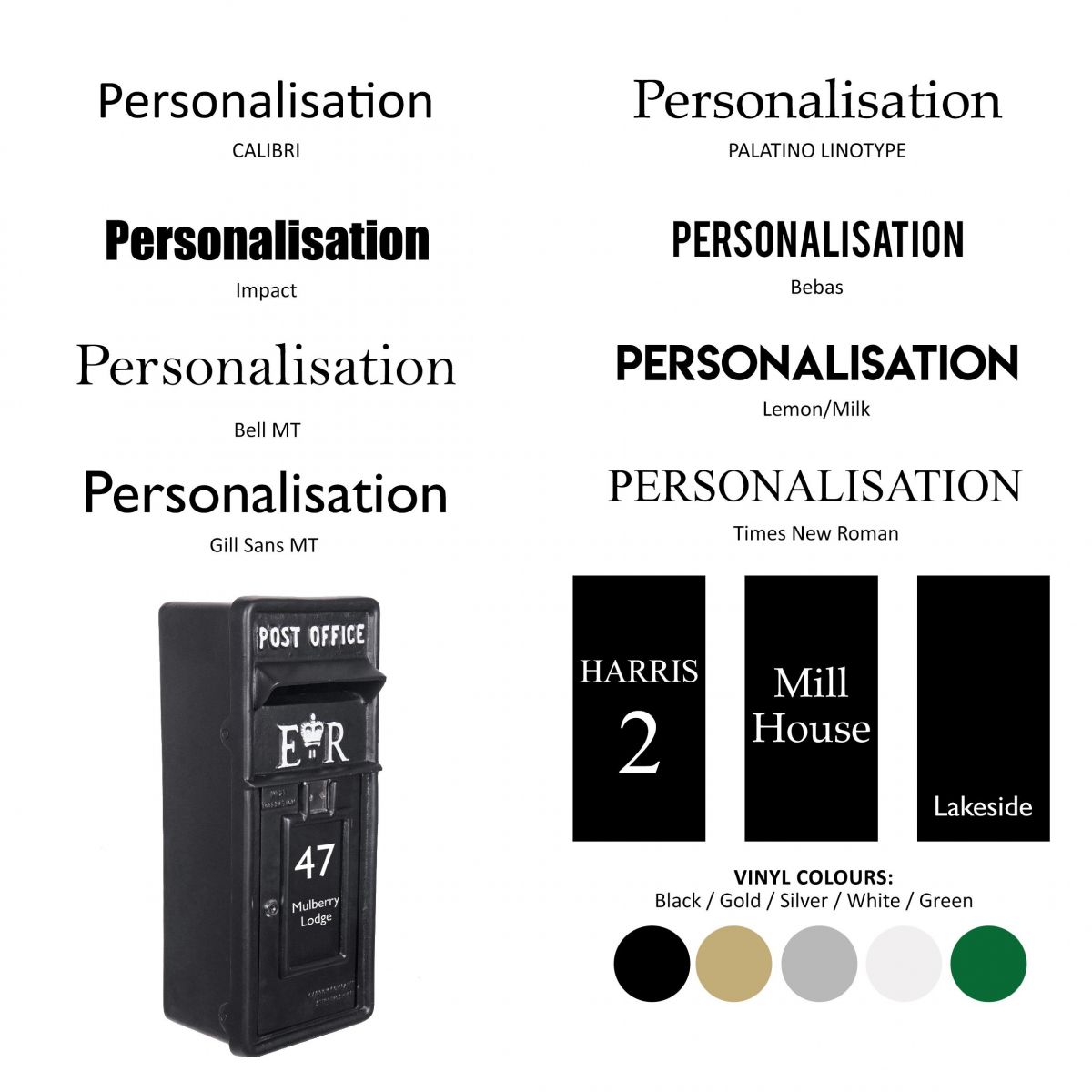 Customisation fonts & colours