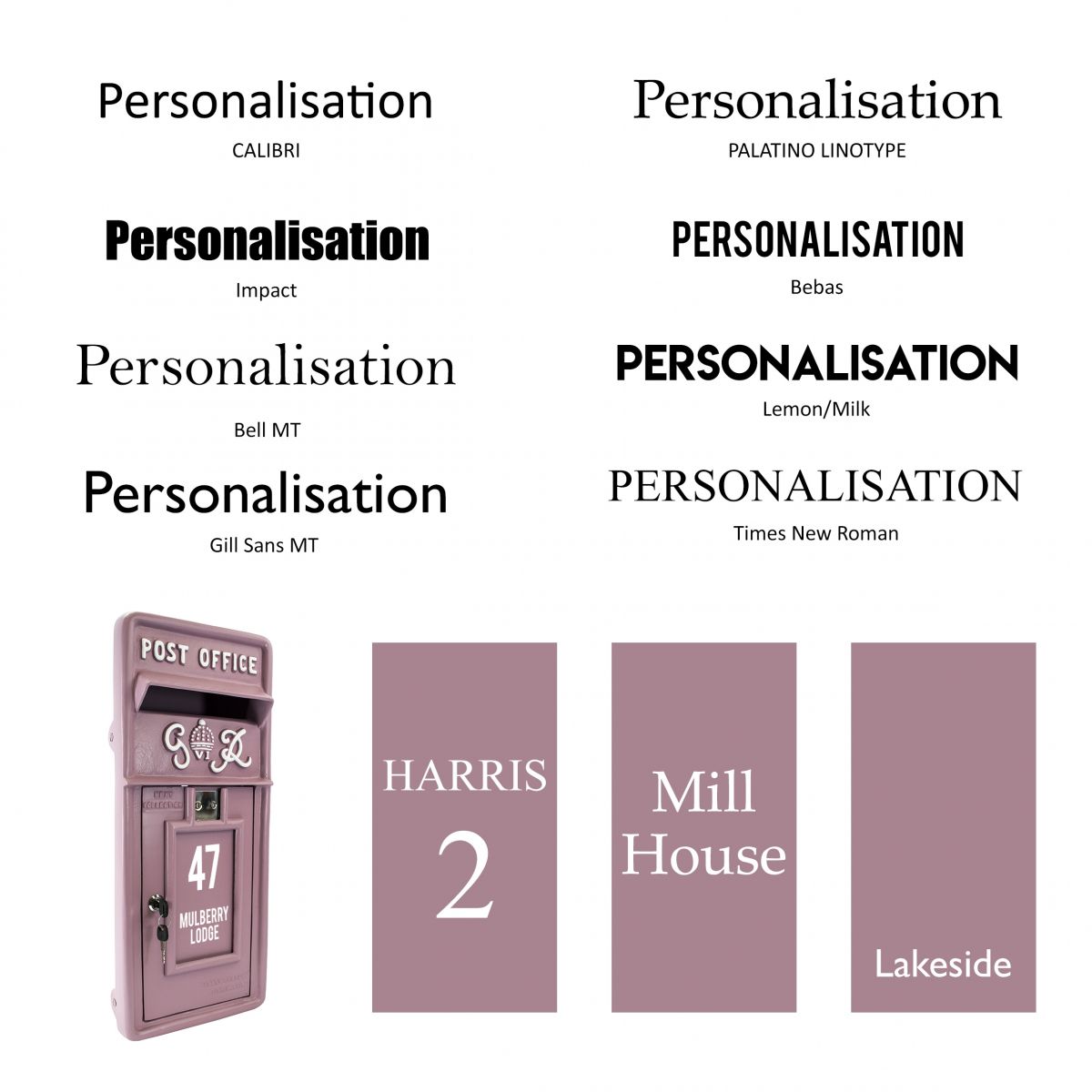 King George post box front Personalisation available in selected fonts King George post box front Personalisation available in selected fonts