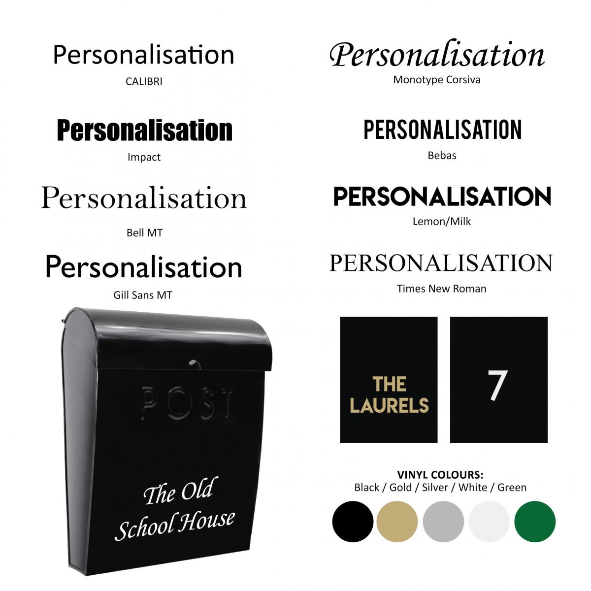 Customisation fonts & colours