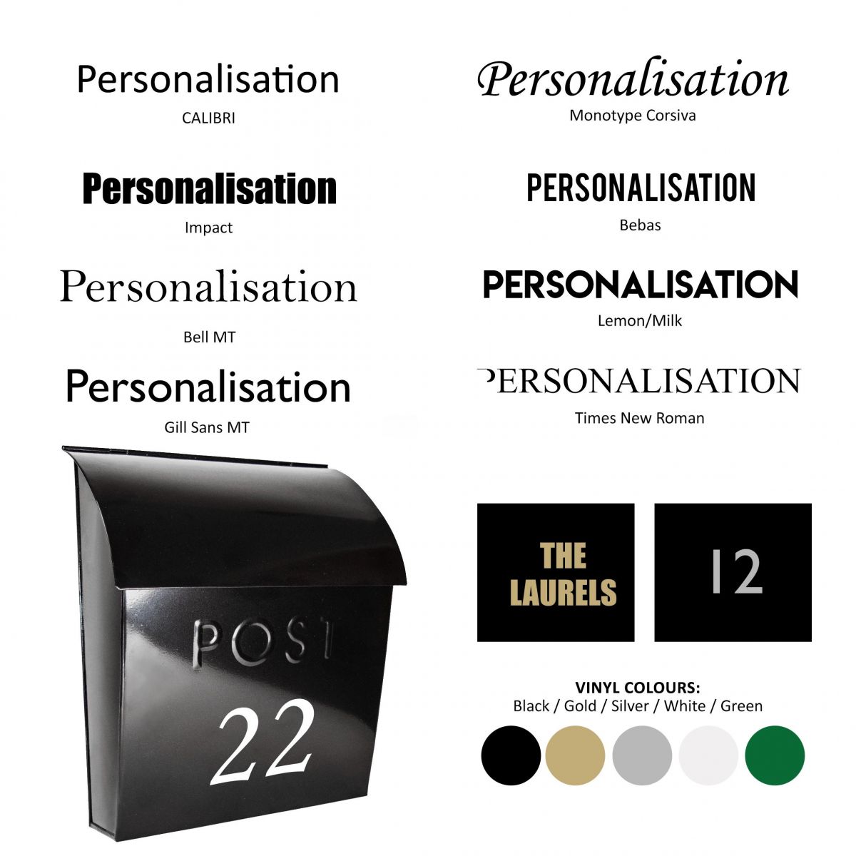 Product customisation options