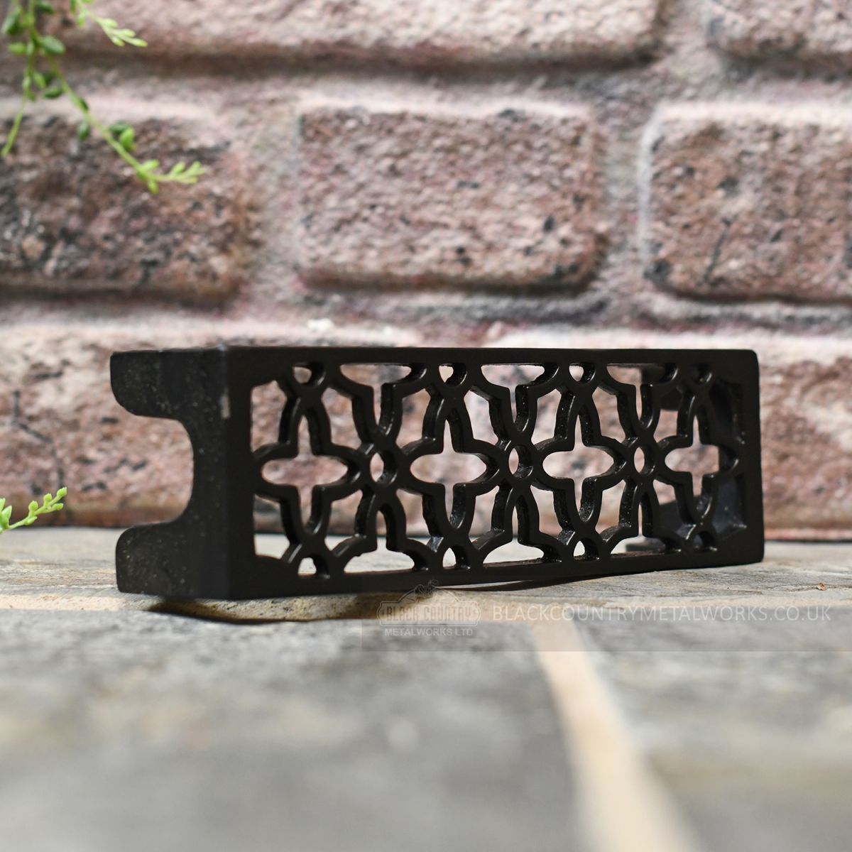 Black cast iron air brick 2.5" x 8.5"