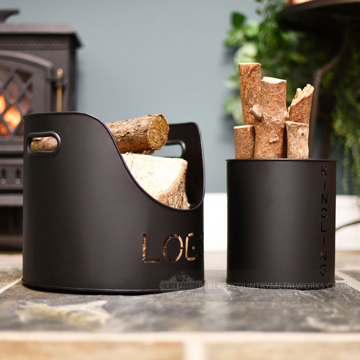 Contemporary Log holder & Kindling holder Contemporary Log holder & Kindling holder