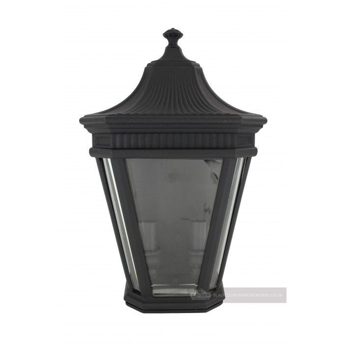 “Wychester Estate” Half Wall Lantern-Midnight Black