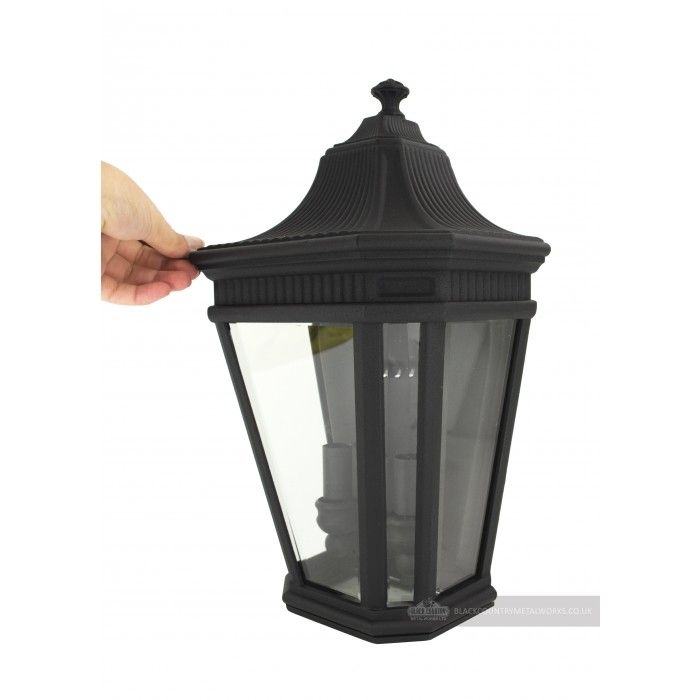 “Wychester Estate” Half Wall Lantern-Midnight Black