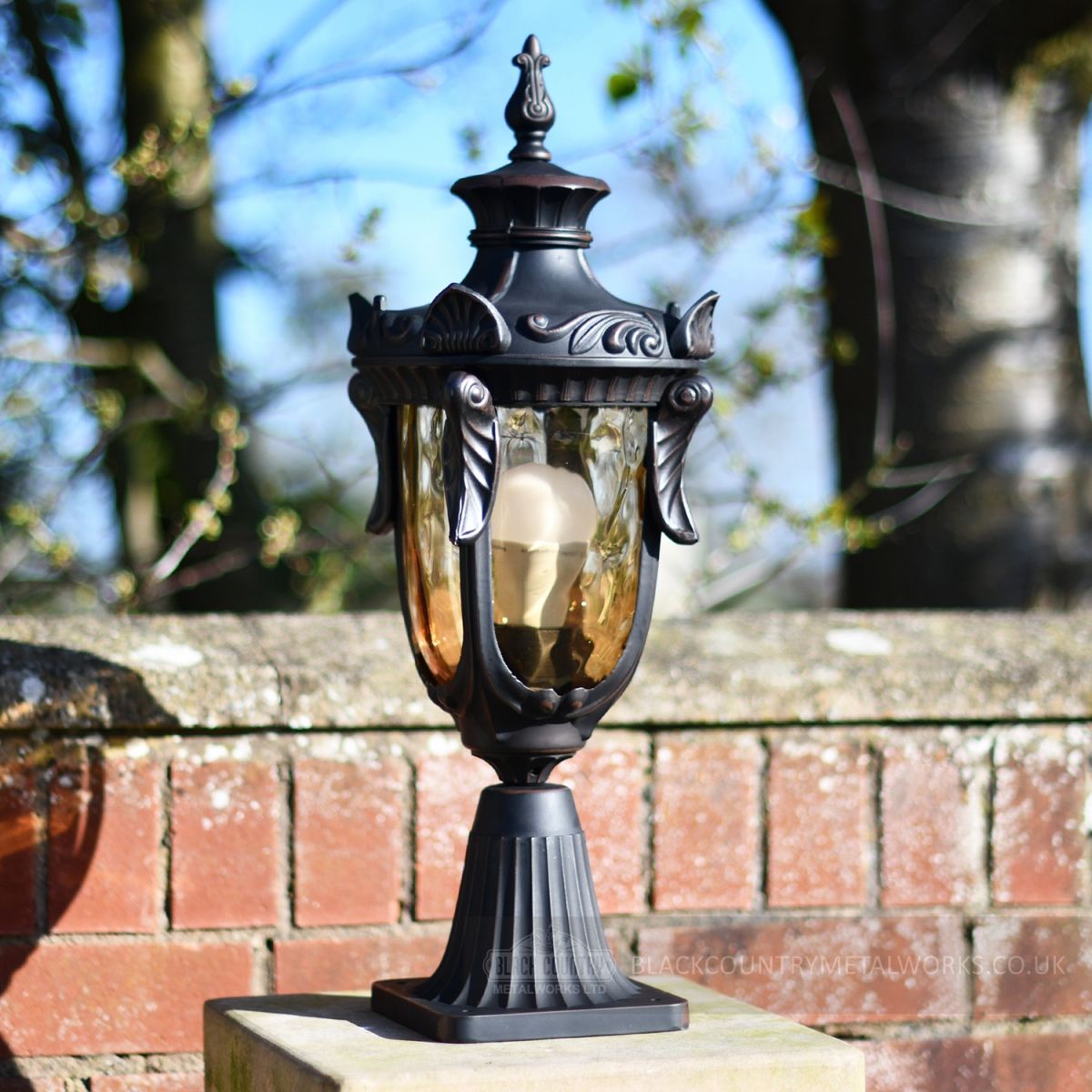 Beautiful Ornate Garden Pillar lantern
