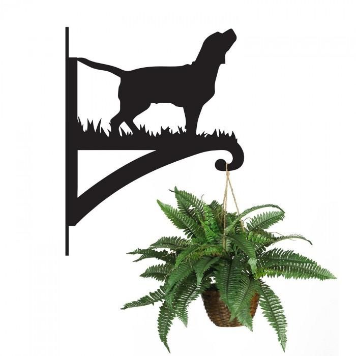 Beagle Iron Hanging Basket Bracket Finished in Black Beagle Iron Hanging Basket Bracket Finished in Black