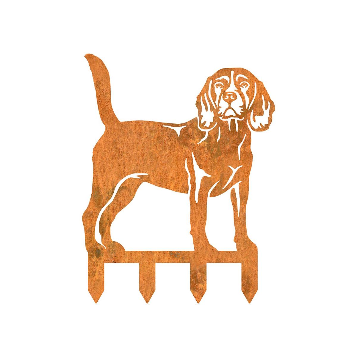 Beagle Silhouette in Situ in a Field