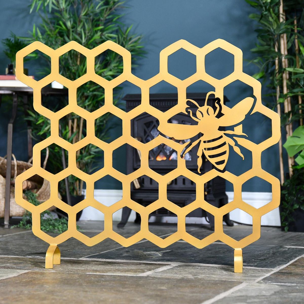 Gold Bee Bee Fireguard in Situ