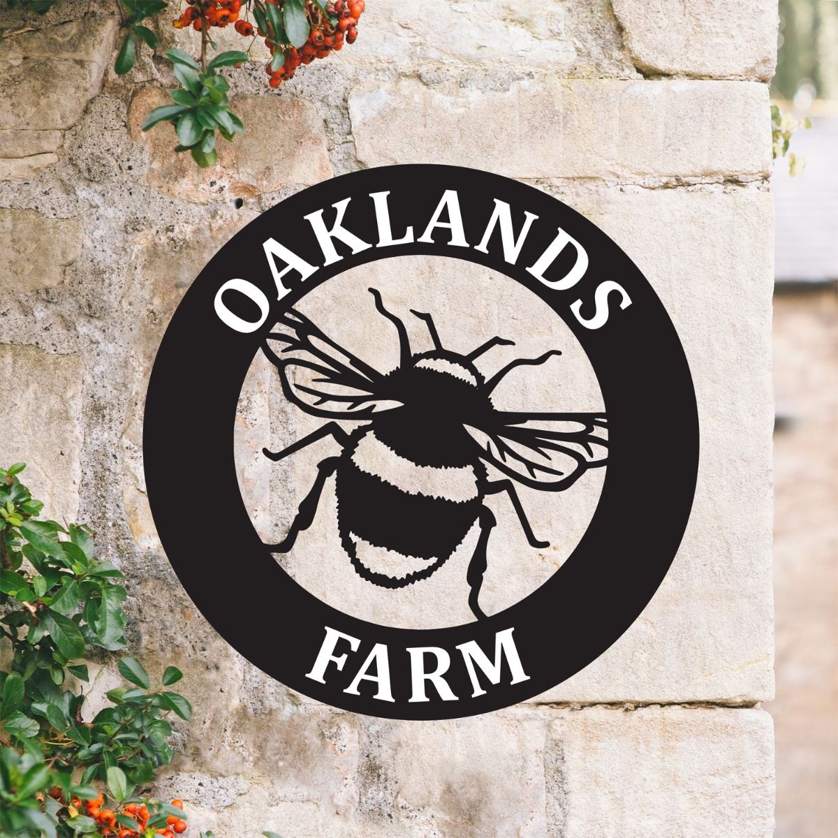 Steel Bumblebee House Name Sign Steel Bumblebee House Name Sign