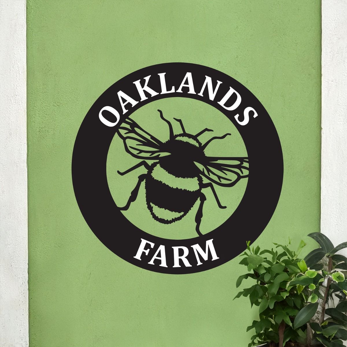 Steel Bumblebee House Name Sign Steel Bumblebee House Name Sign