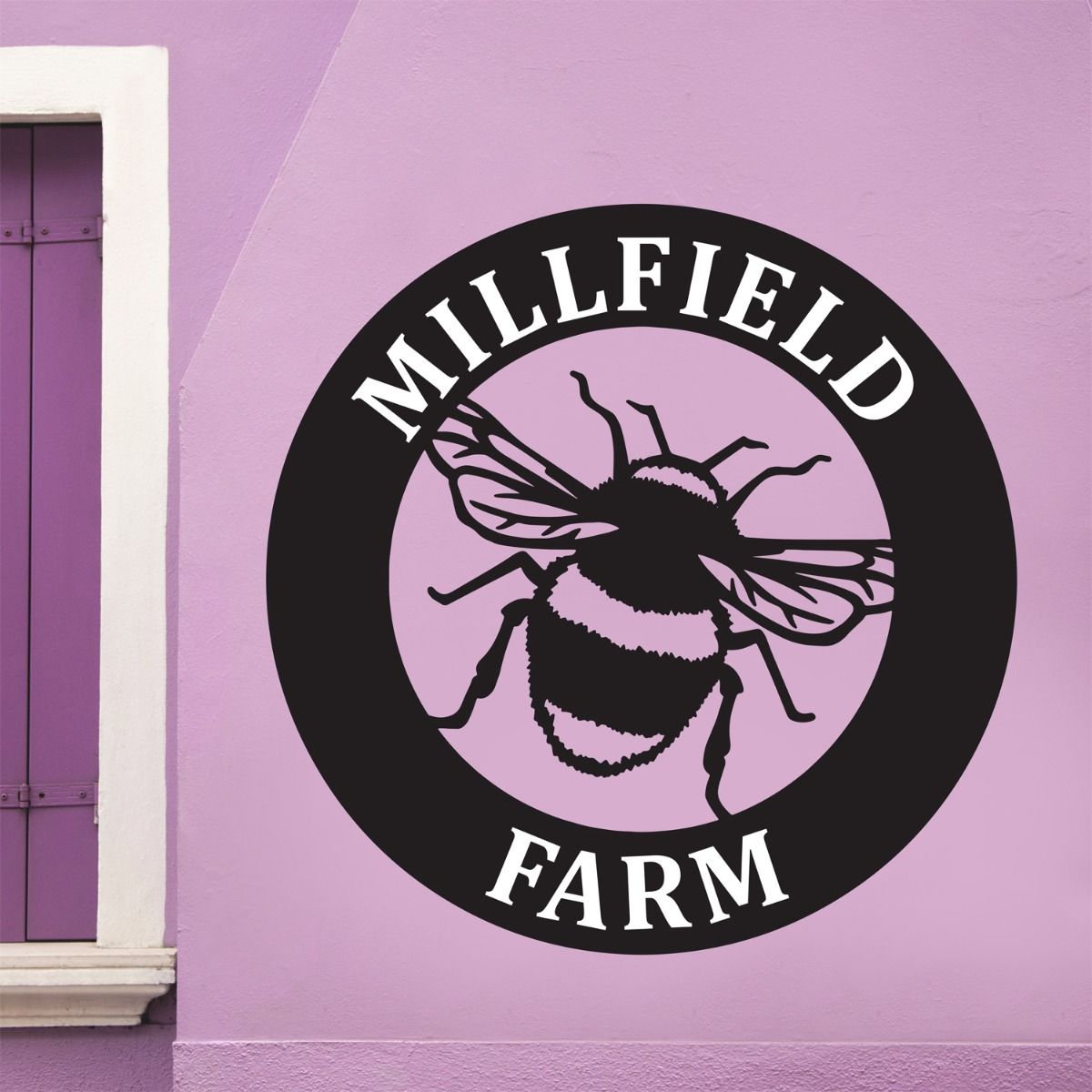 Steel Bumblebee House Name Sign Steel Bumblebee House Name Sign