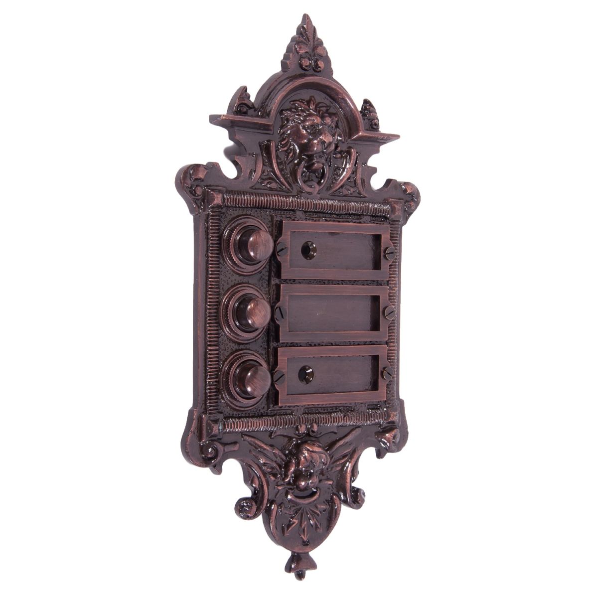 “Hazeldon Park" Burnished Copper Apartment Bell Push 