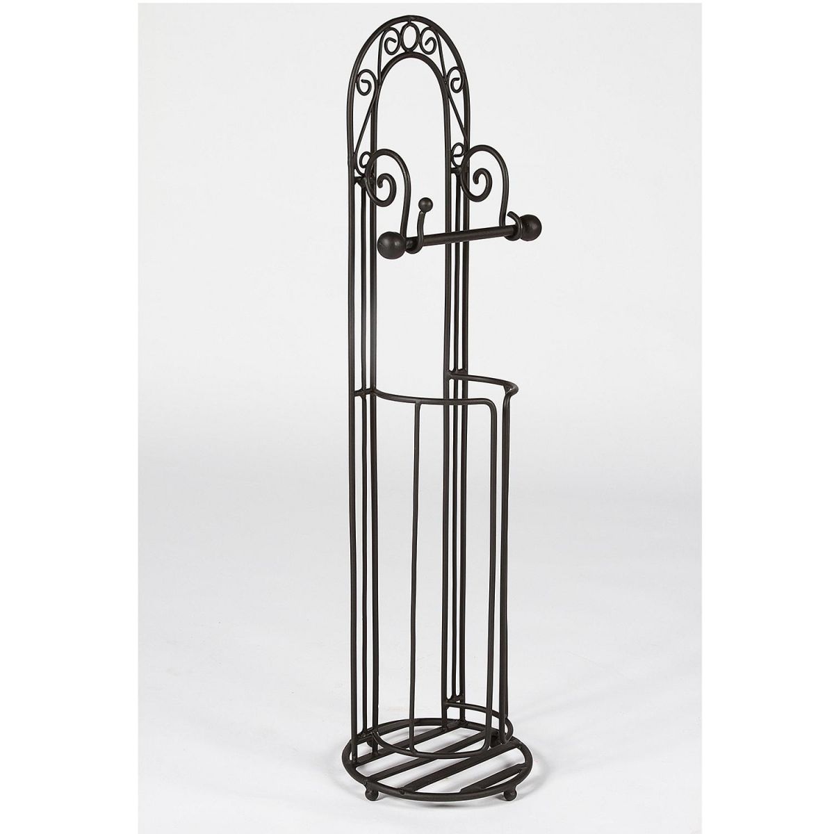 "Bella Jane" Vintage Floor Standing Toilet Roll Holder in Black