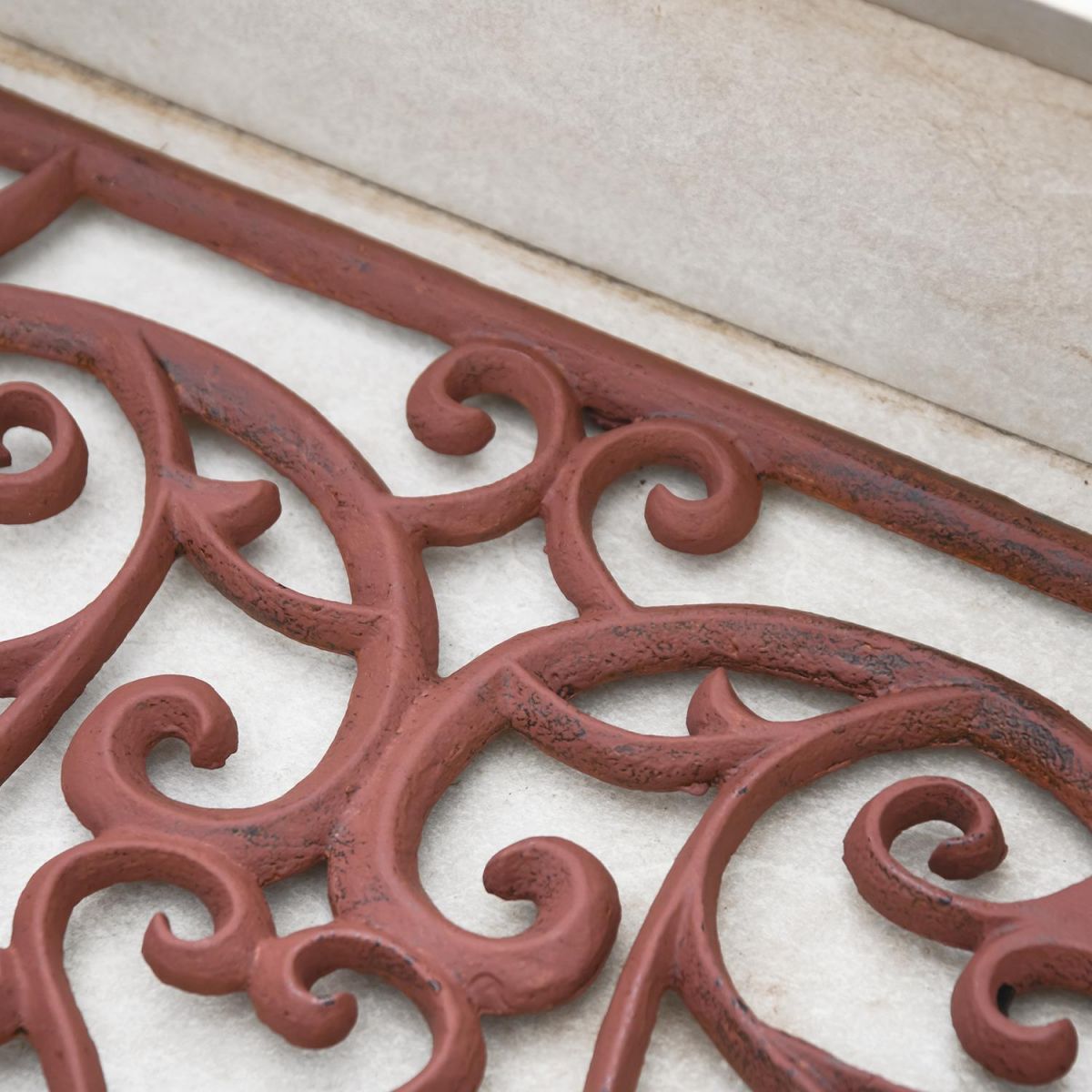 "Belleview" Rectangle Heart Doormat Created From Cast Aluminium  "Belleview" Rectangle Heart Doormat Created From Cast Aluminium