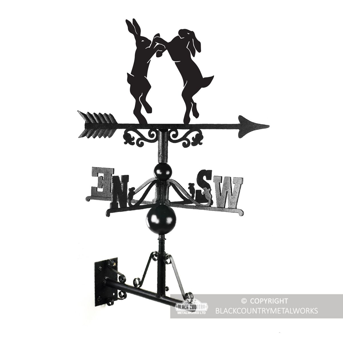Iron Boxing Hare Weathervane Iron Boxing Hare Weathervane