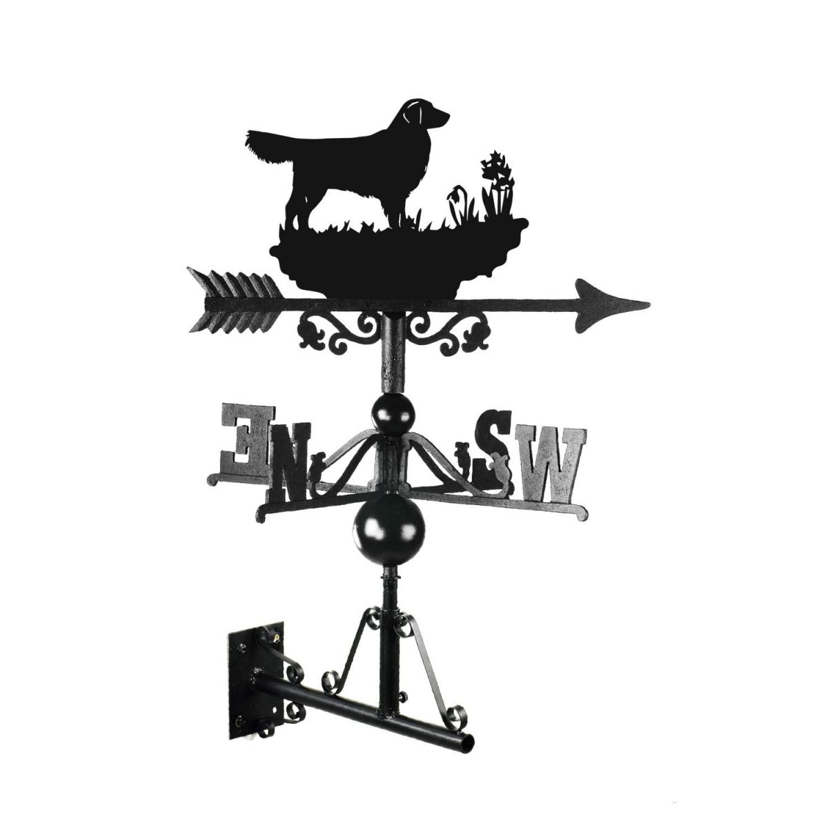 Golden Retriever Weathervane Mounted