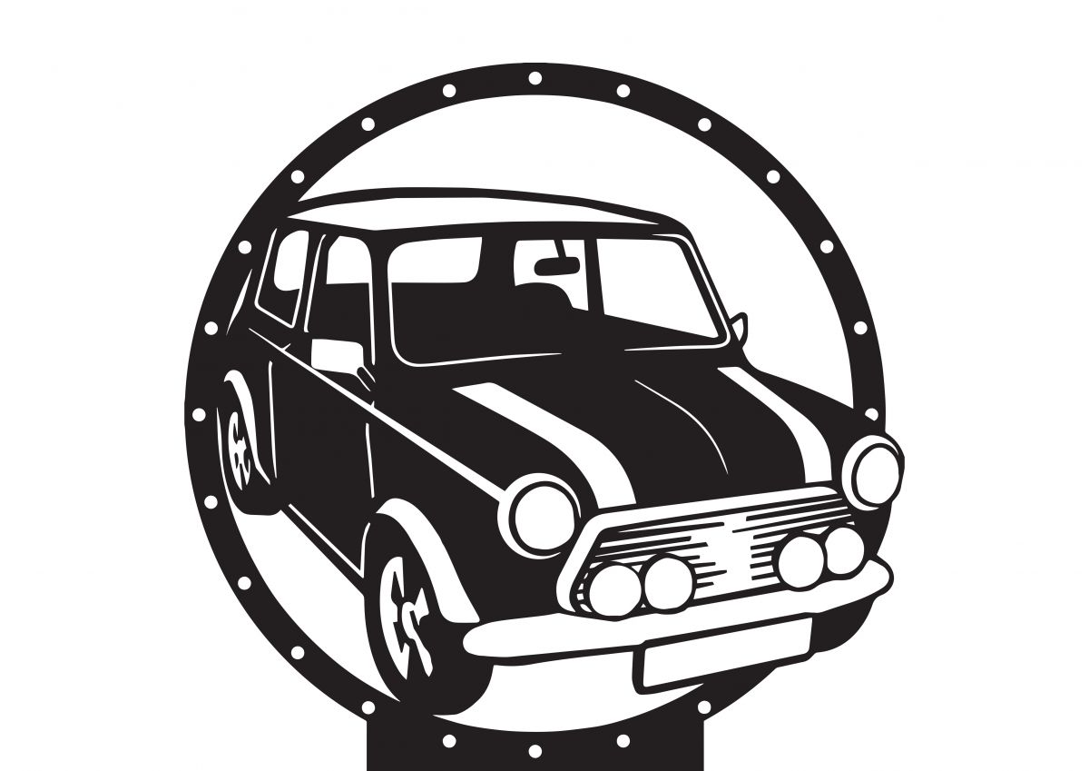 Large Mini Cooper Weathervane