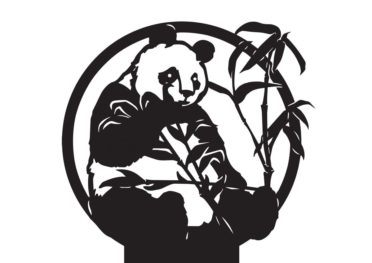 Panda weathervane topper