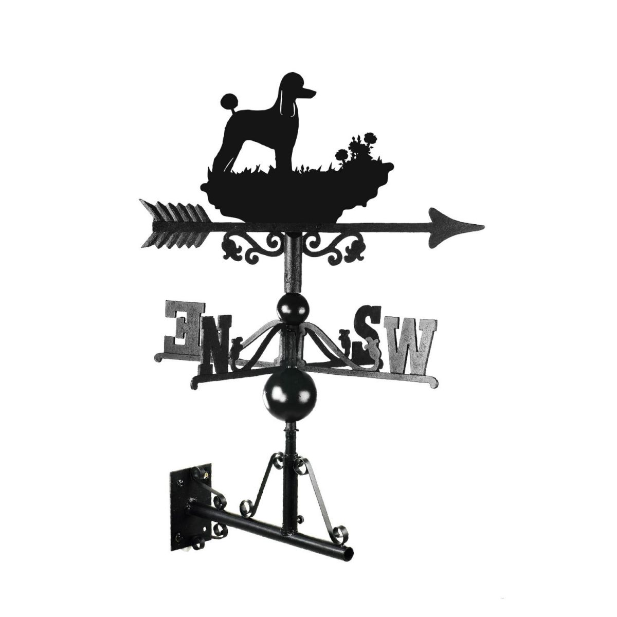 Poodle Weathervane Mounted