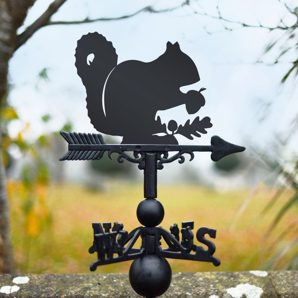 Squirrel with acorn Garden Weathervane