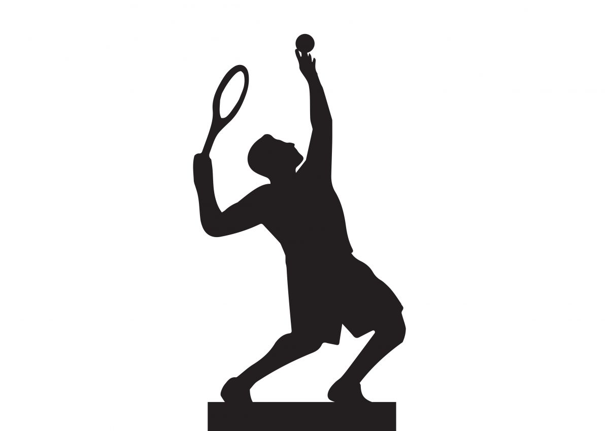 Weathervane Tennis Player Motif
