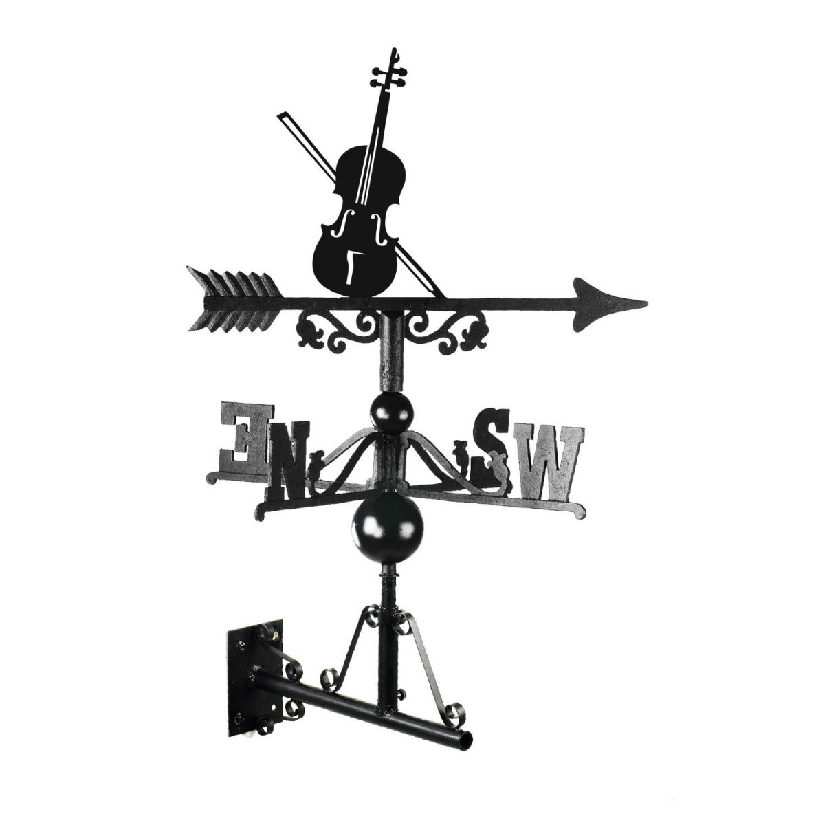 Violin Weathervane Mounted