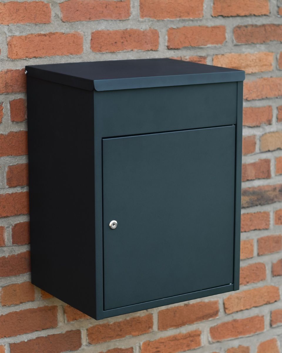 Bexley wall-mounted parcel box in Black main