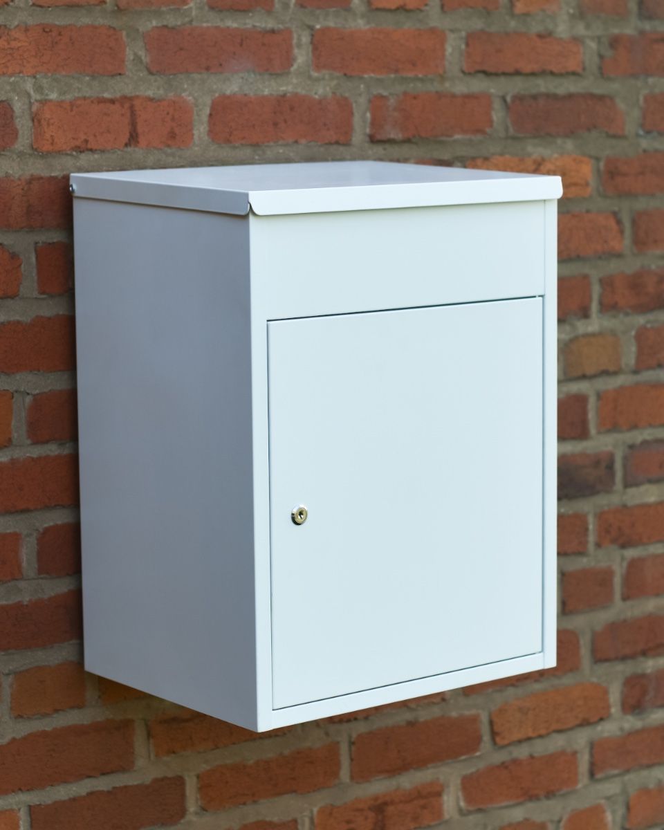White Bexley Wall Mounted Parcel Box