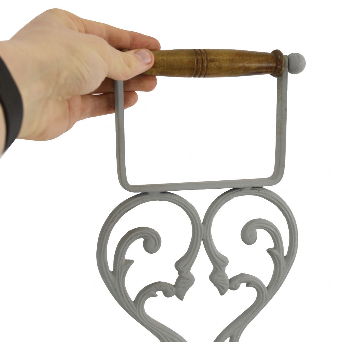 Heart Design Free Standing Toilet Roll Holder Scale