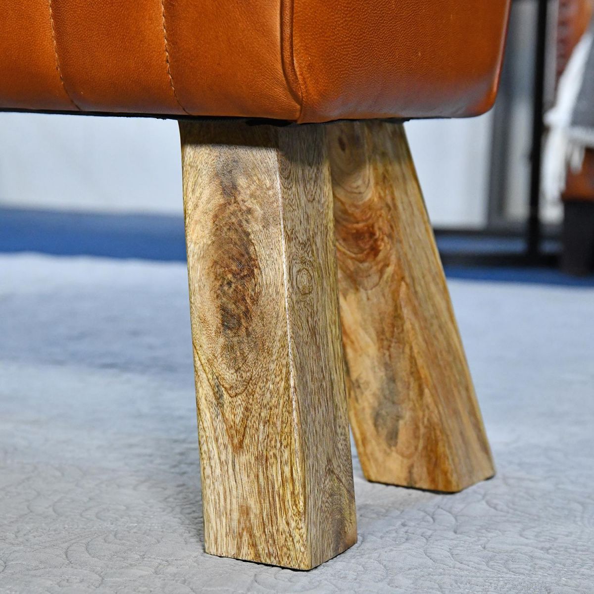 Close up of mango wood legs 