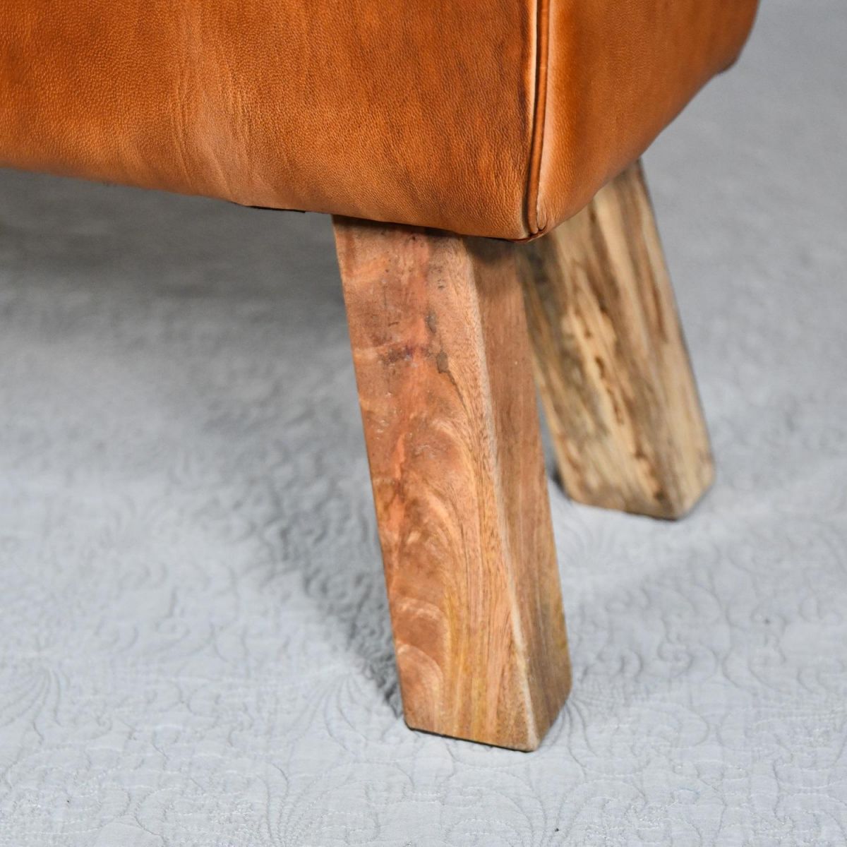 Close up of Mango Wood chunky legs Close up of Mango Wood chunky legs