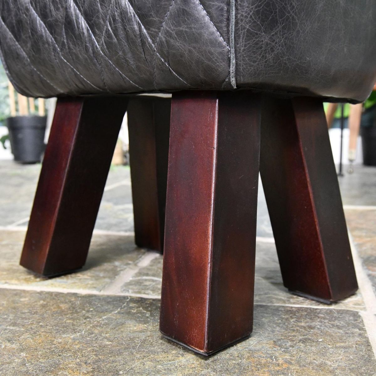 Close up of Dark Mango Wood legs  Close up of Dark Mango Wood legs