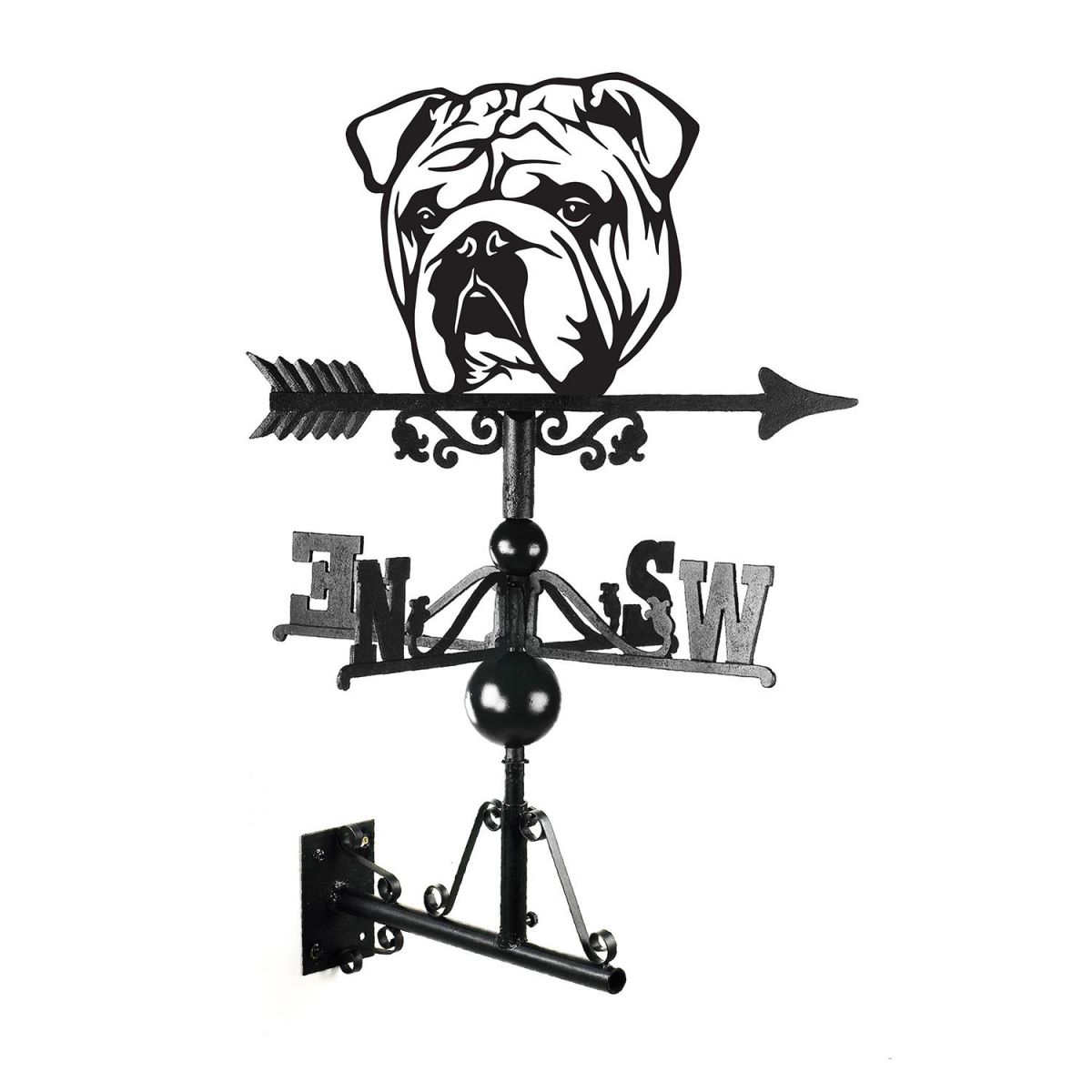 Close-up of the Bulldog Weathervane Topper