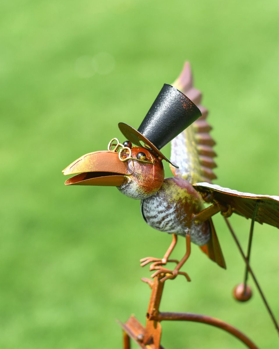 Bird Wearing Top Hat and Glasses 