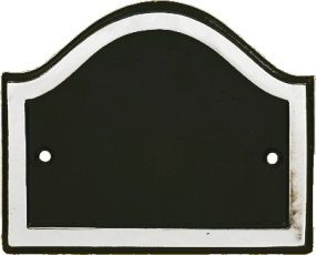 Blank Arched House Number Plaque - Black Iron & White Blank Arched House Number Plaque - Black Iron & White