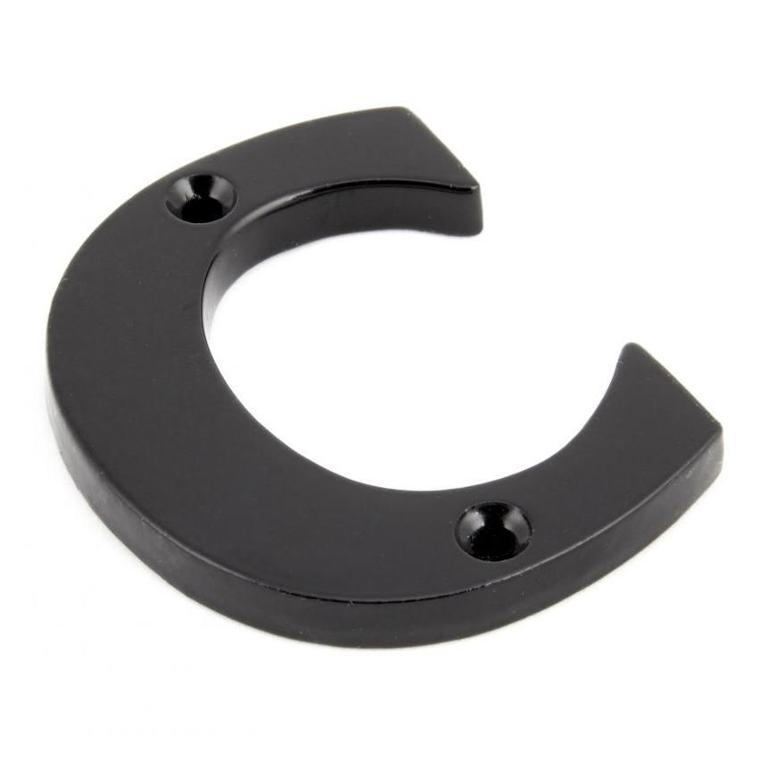 3 Inch Letter C Screw Fix Letter in an Black Finish