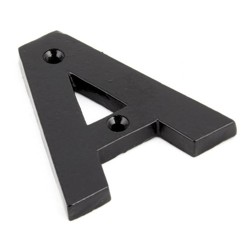 Black 3 Inch Letter A Screw Fix Letter