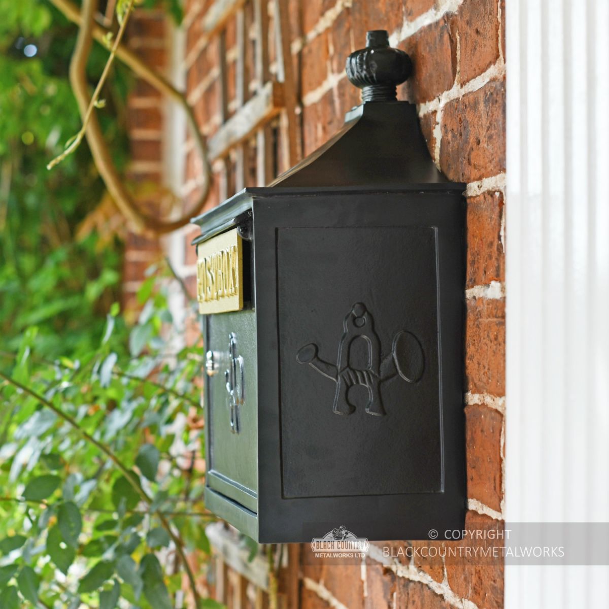 Black and Gold Suffolk Post or Parcel Box Black and Gold Suffolk Post or Parcel Box