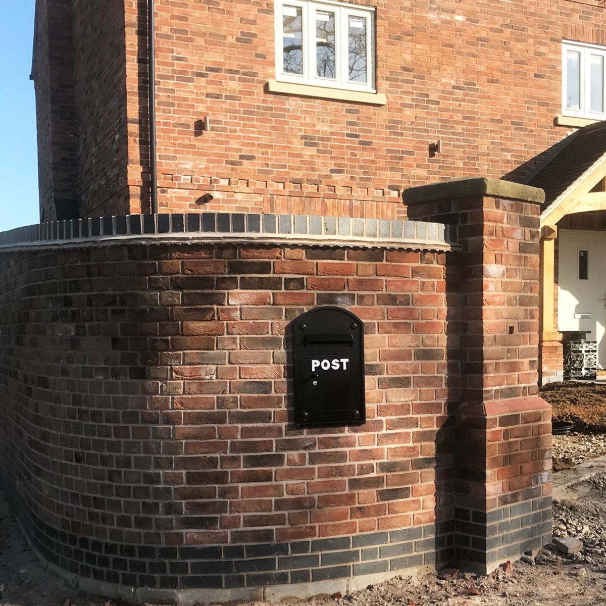 Black Post Box - outside new housing development