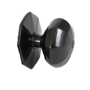 "Beaufort" Matte Black Octagonal Centre Door Knob 