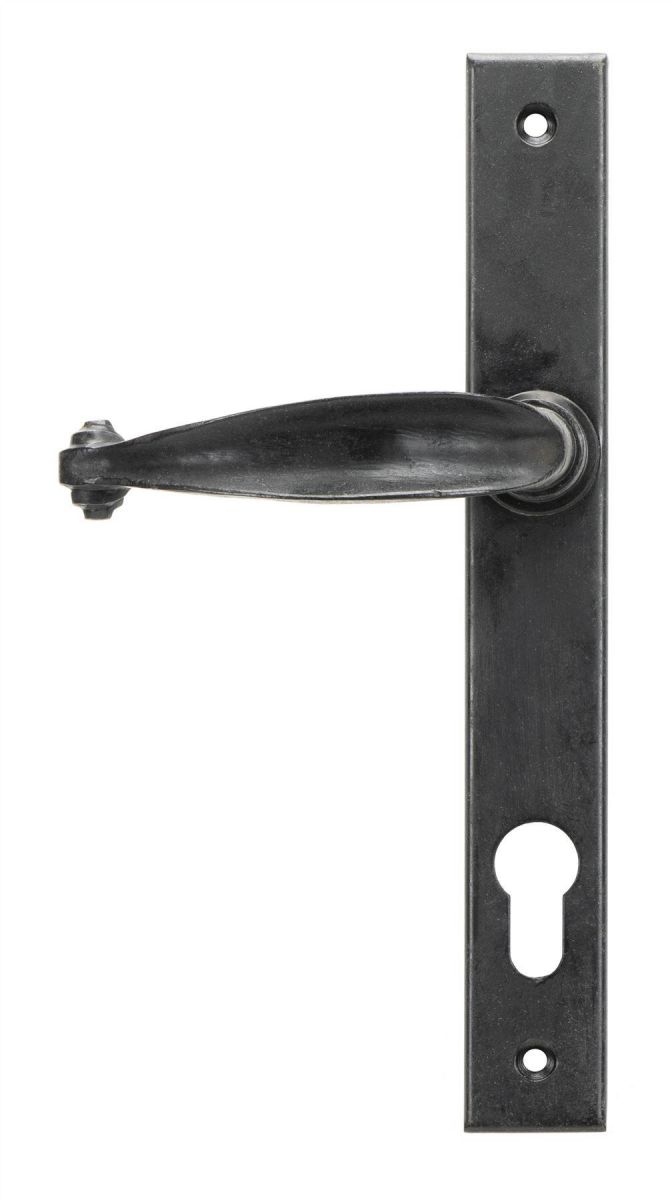 "Bancroft" Black Beeswax Slimline Lever Door Handle
