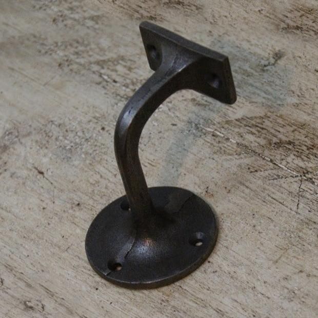 Cast Iron Hand Rail Bracket in Black 
