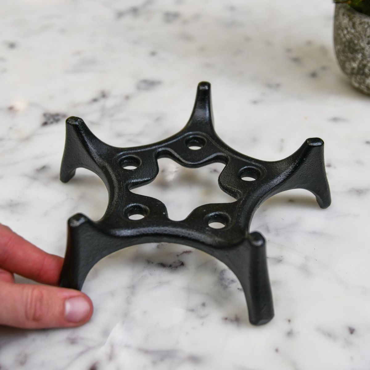 Scale Shor of Black Cast Iron Japanese Star Teapot Stand