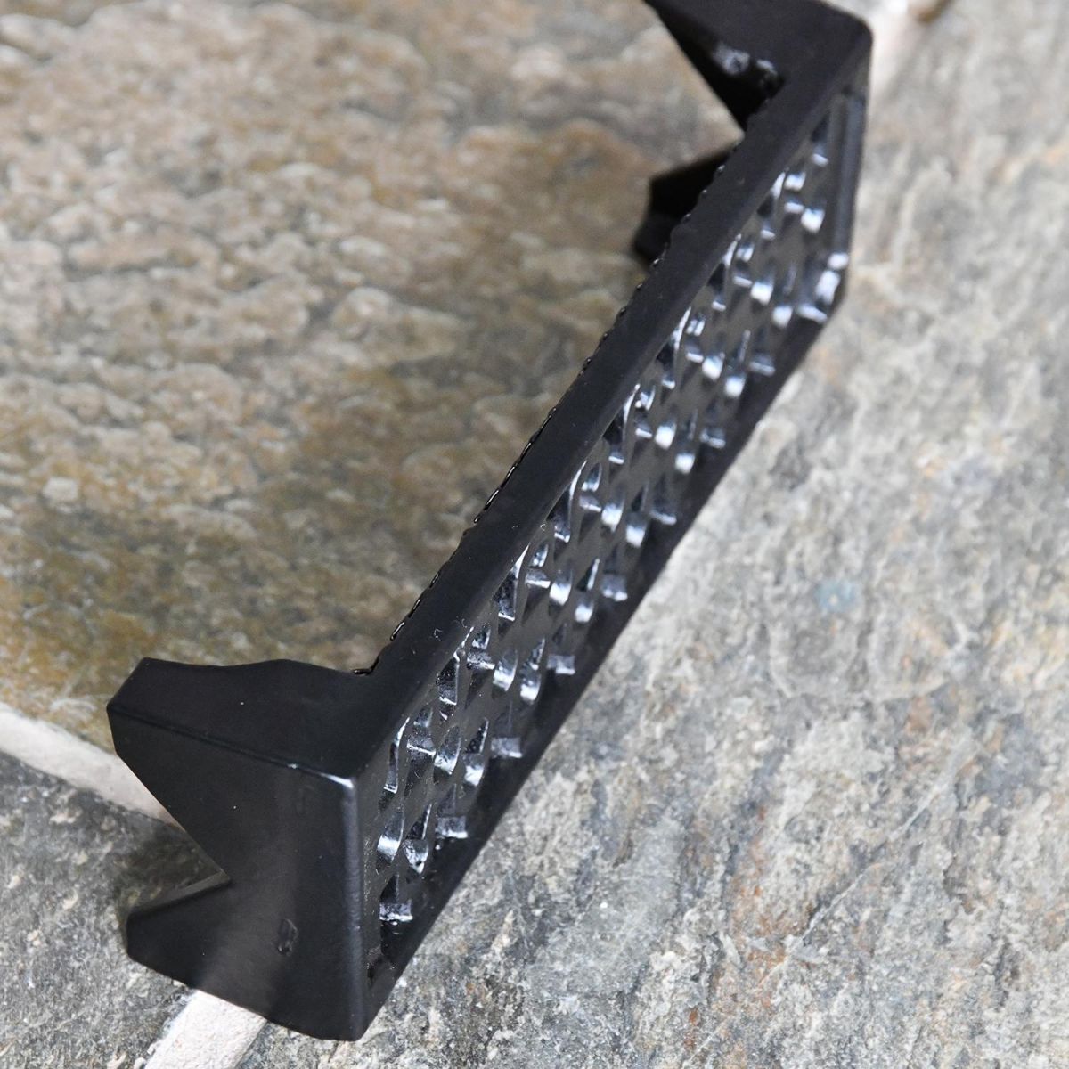 View of the Top of the Black Cast Iron "Keyhole Pattern" Air Brick