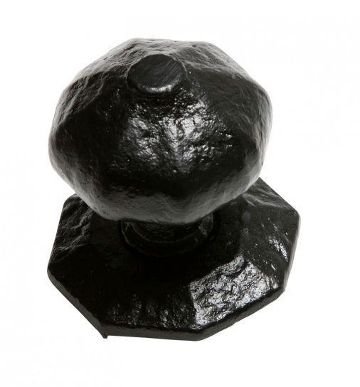 Black Cast Iron Octagonal Centre Door Knob