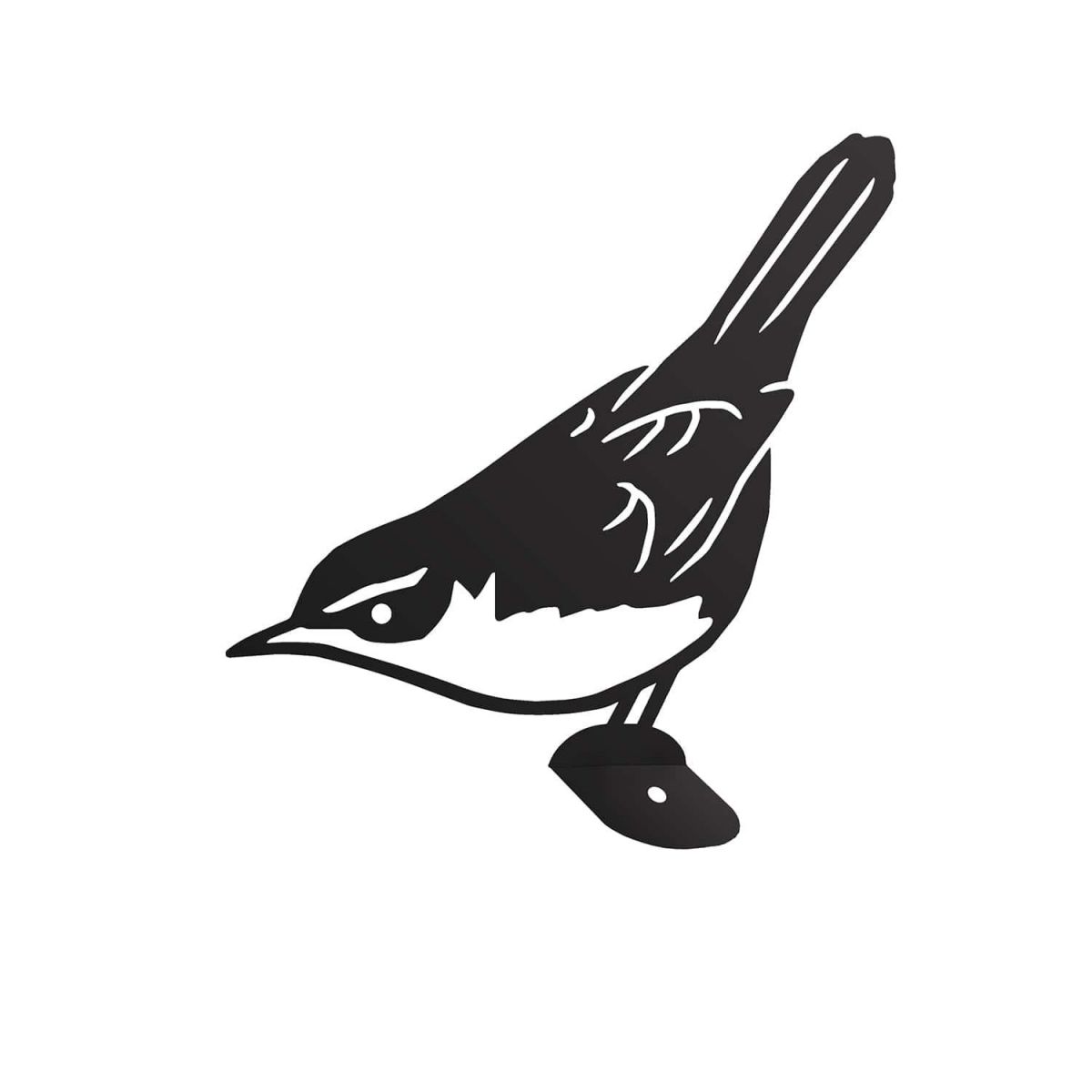 Close-Up of Black Cetti"s Warbler Steel Fence Topper
