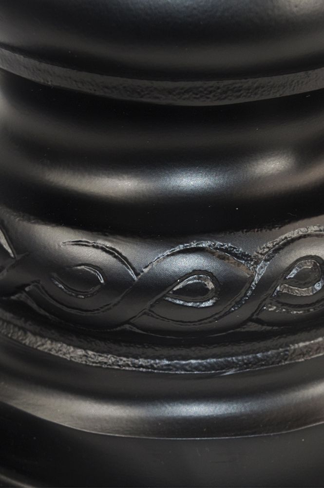 Black Concordia Fluted Patio & Driveway Light 103cm