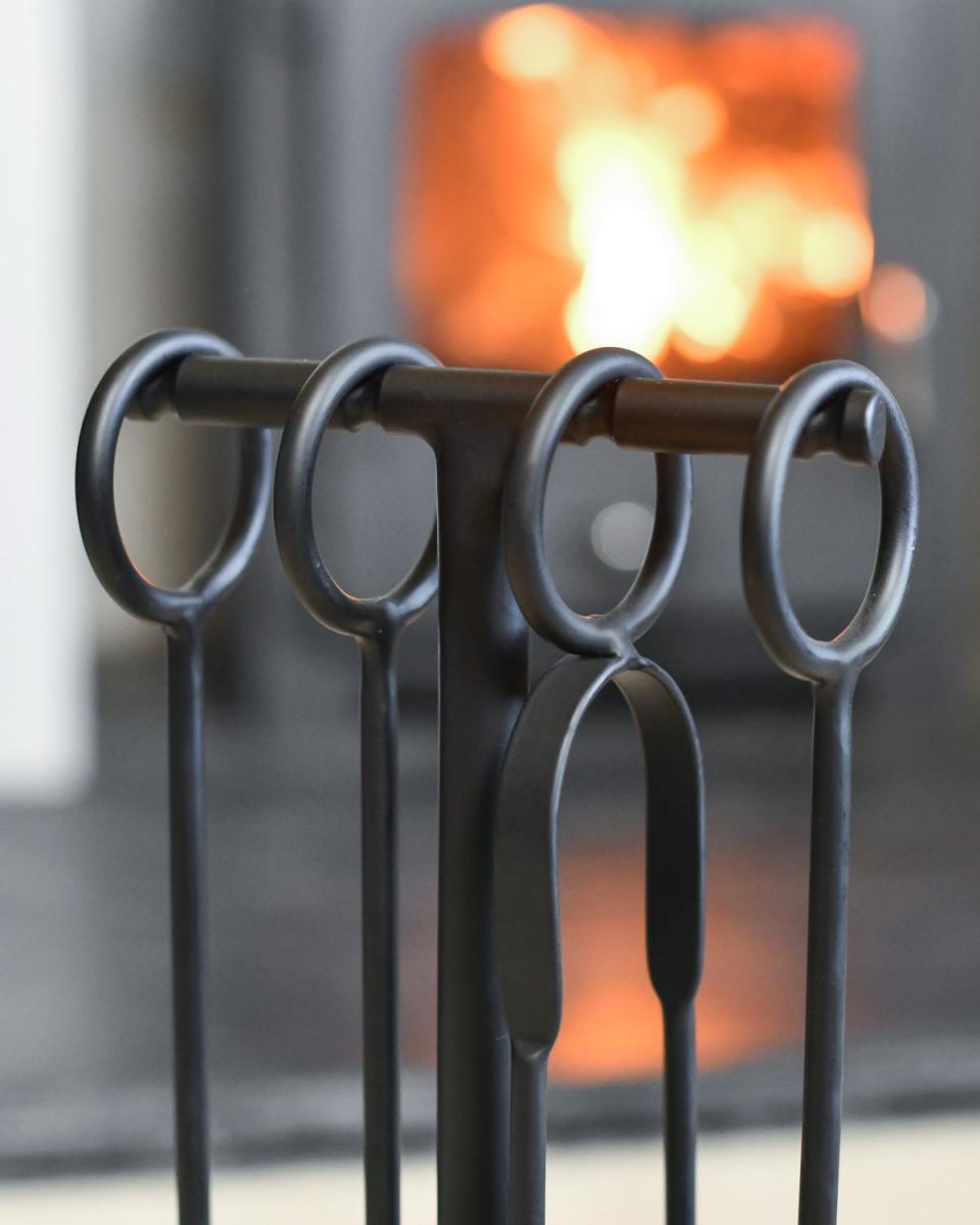 Close-Up of Looped Fireside Tool Handles